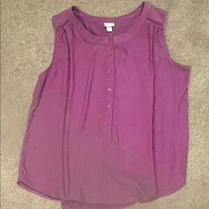 Merona Plum Sleeveless Button-Front Blouse